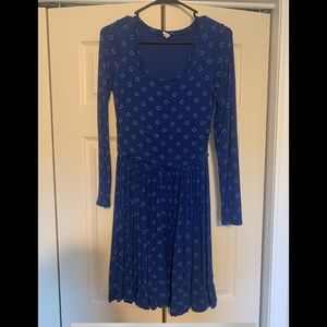 Blue long sleeve dress